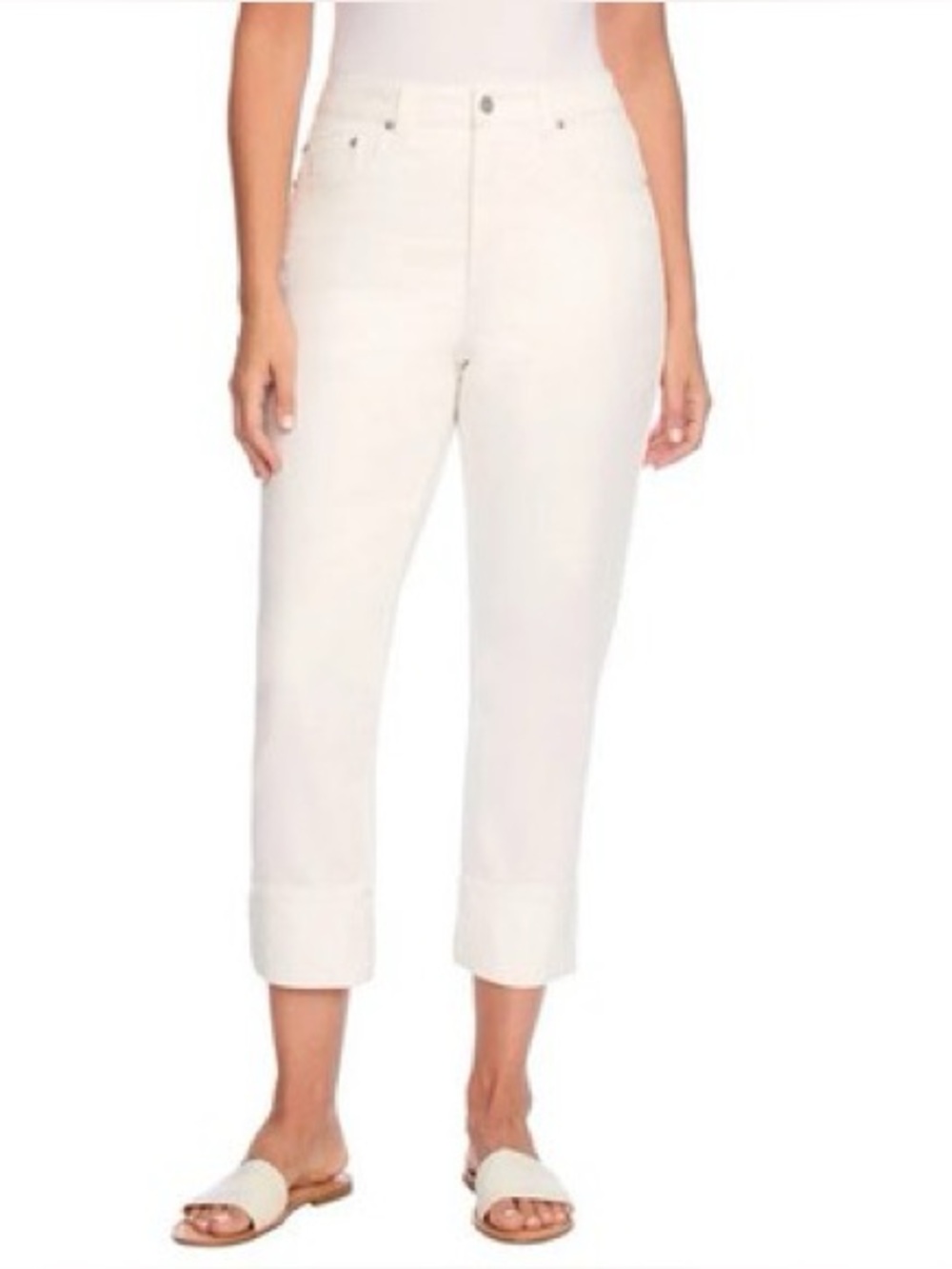 Frye Women's Cuffed Crop Jeans (1859395) White Size 8